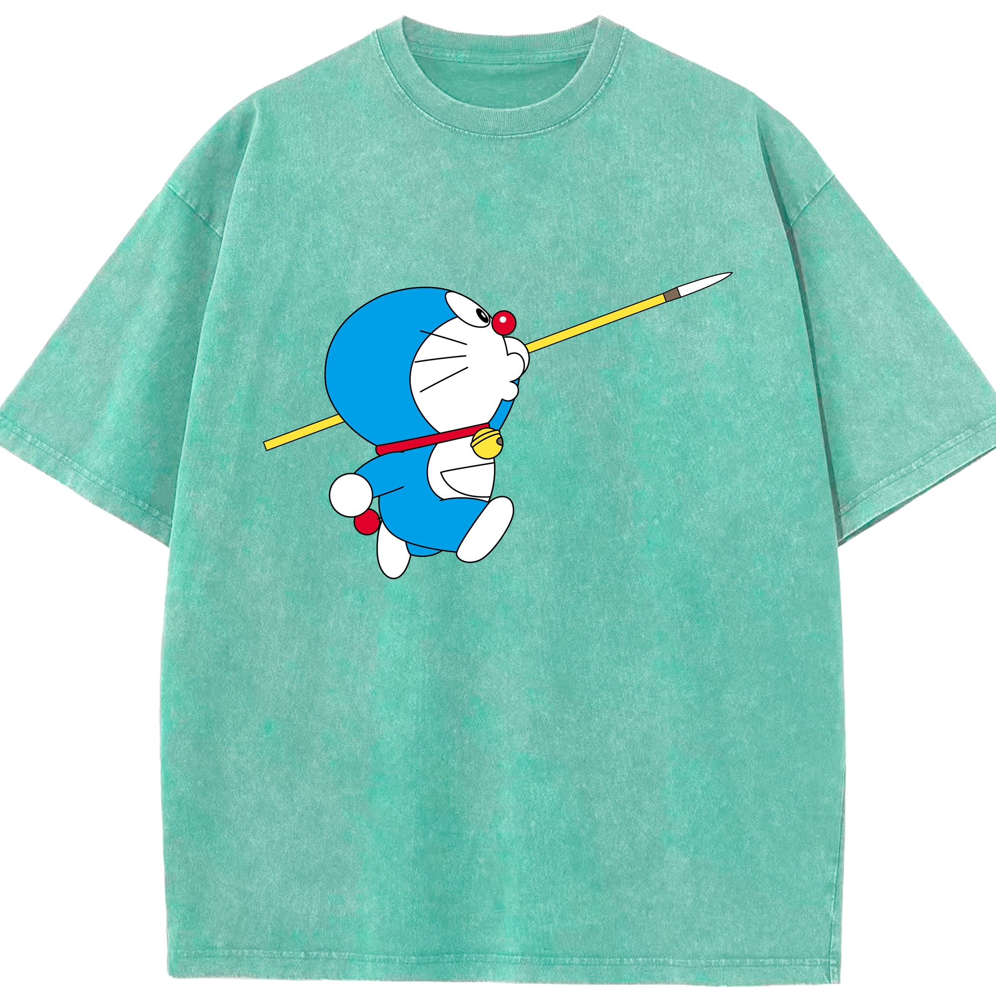 （画像用） ドラえもん Doraemon 綿100% ヴィンテージ風 半袖Tシャツ（フロントプリント）